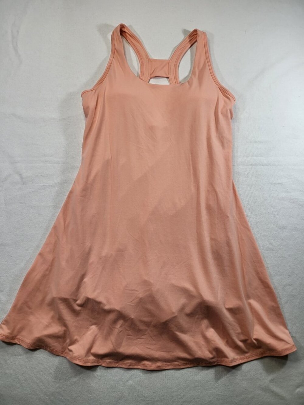 Rae Mode Women’s Peach Athletic Dress Size S – Built‑In Shorts, Racerback